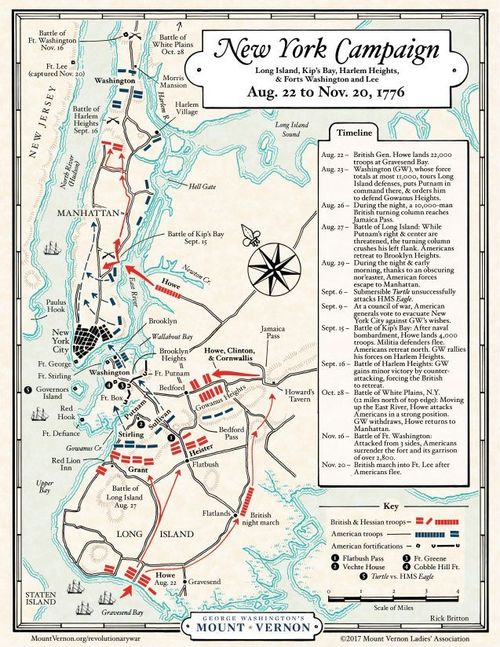 Mt Vernon Map of The New York Campaign