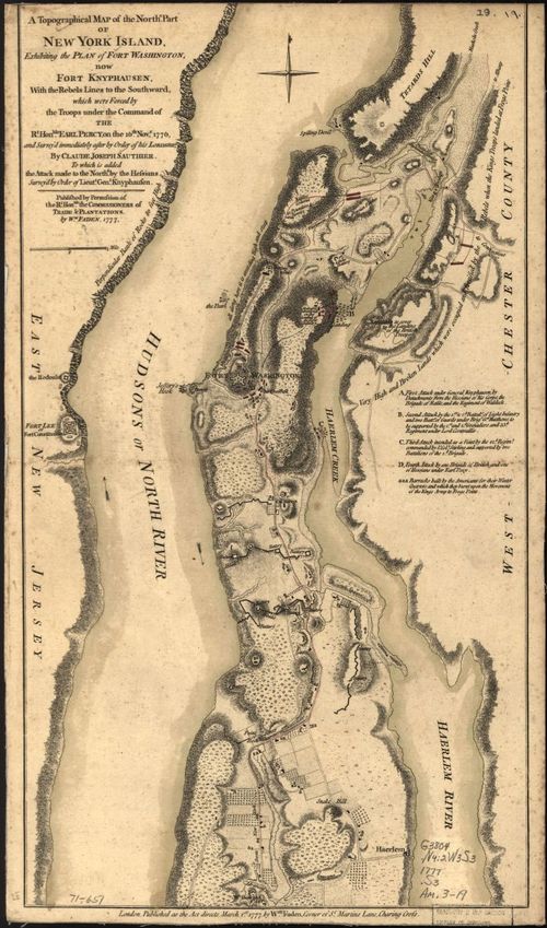 1777 Fort Washington Map