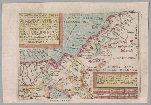 E42 - 1593 - PALESTINAE SIVE TOTIUS TERRAE PROMISSIONIS NOVE DESCRPTIO AUCTORE TILEMANNO STELIA SIGENENS
