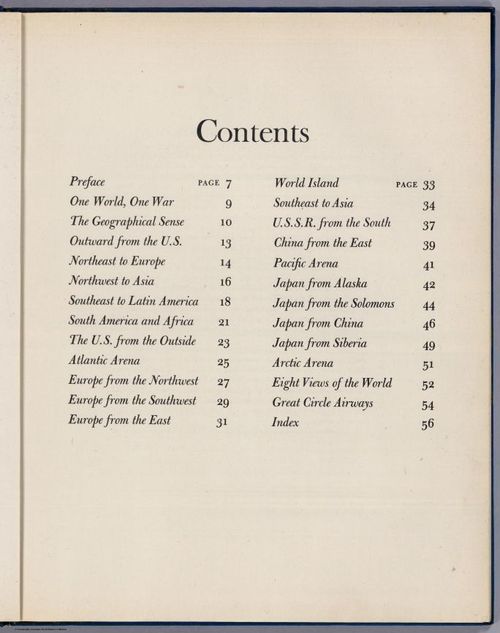 Contents To Look At The World - 1944 - Richard Edes Harrison - 007