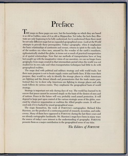 Preface to Look At The World - 1944 - Richard Edes Harrison - 009