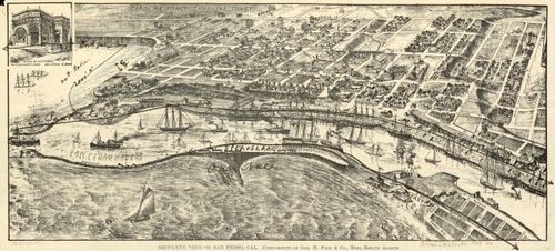 E65 - Birds-eye view of San Pedro Cal