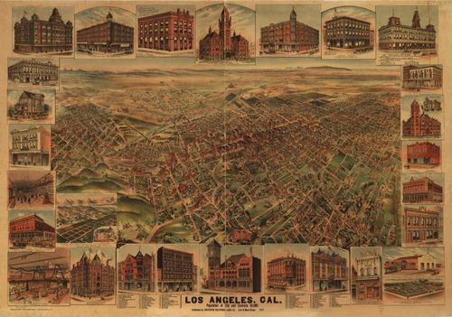 E65 - Los Angeles Cal population of city and environs 65000