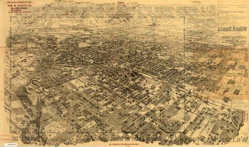 E65 - Birds eye view of Pasadena and vicinity