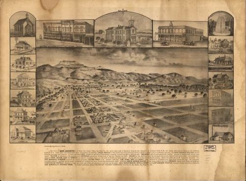 E65 - The Town of San Jacinto is in Great San Jacinto Valley San Diego Co Cal - 1886
