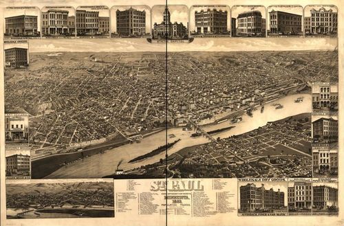 E66 - St Paul Minnesota State Capital and County Seat of Ramsey Co - 1883 