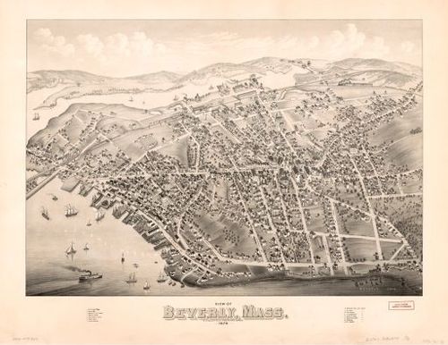 E70 - View of Beverly Massachusetts by OH Bailey and Co in 1879