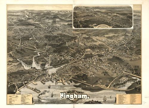 E70 - Town of Hingham Plymouth County Massachusetts by AF Poole in 1885