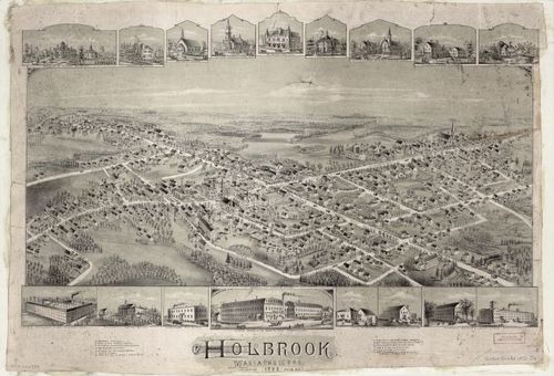 E70 - Holbrook Massachusetts Incorporated Feb 29 1872 by OH Bailey and Co in 1892