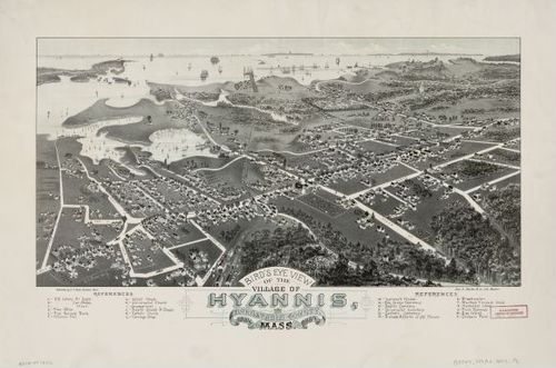 E70 - Birds Eye View of the Village of Hyannis Barnstable County Massachusetts - 1884