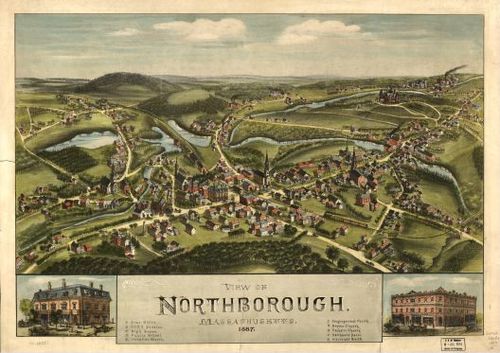 E70 - View of Northborough Massachusetts - 1887