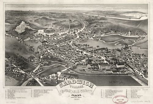 E70 - Sandwich Village Barnstable County Massachusetts looking west - 1884