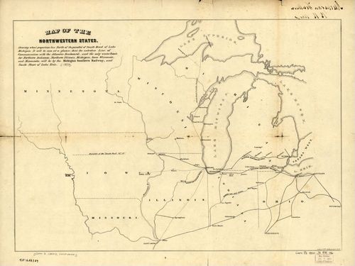 E72 - Map of the Northwestern States - John B Jervis - 1850