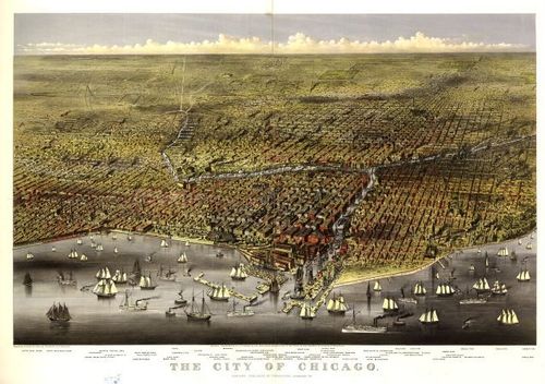 E74 - The City of Chicago Sketched and Drawn on Stone - Parsons and Atwater - 1869