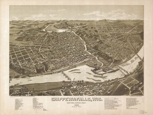 E78 - Chippewa-Falls Wisconsin County Seat of Chippewa-County - Beck and Pauli - 1886