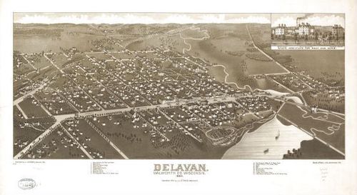 E78 - Delavan Walworth Co Wisconsin - Beck and Pauli - 1884