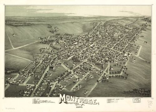 E80 - Montrose Susquehanna County Pennsylvania - 1890