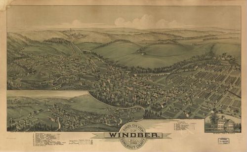 E80 - Birds Eye View of Windber PA Somerset County - 1900