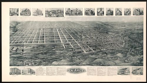 E80 -  Aero view of Pen Argyl Pennsylvania - 1916
