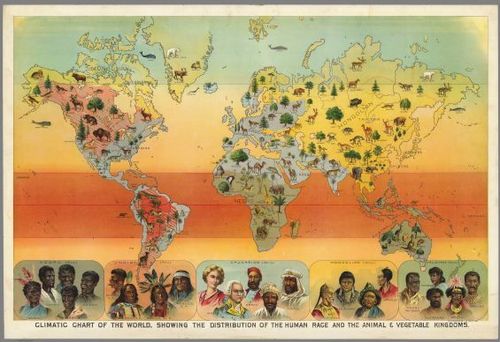 E84 - Climatic Chart of the World, Showing the Distribution of the Human Race and the Animal and Vegetable Kingdoms