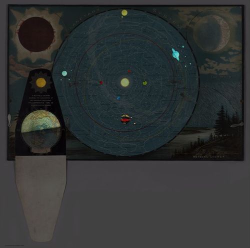 E84 - (backlit) Planetary System... (Flap open showing) A Movable Diagram Showing the Succession of Day and Night.