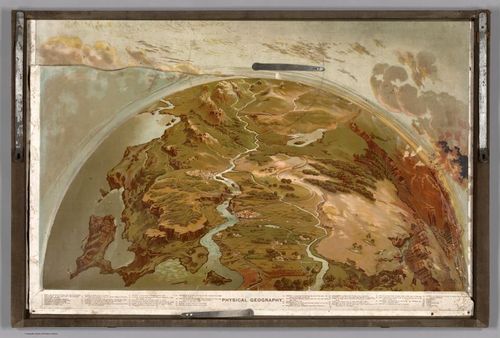 E84 - Physical Geography. (Flap open showing the typical physical features of the earth's surface).