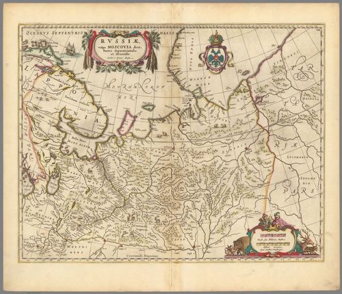 E86 - Russiae vulgo Moscovia dictae, partes septentrionalis et orientalis