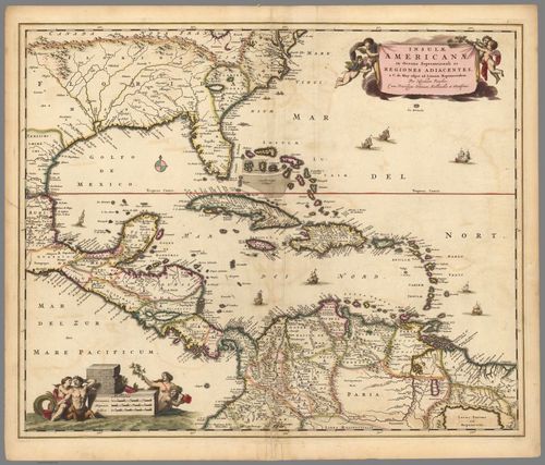 E86.126 - Insulae Americanae in Oceano Septentrionali cum terris adiacentibus