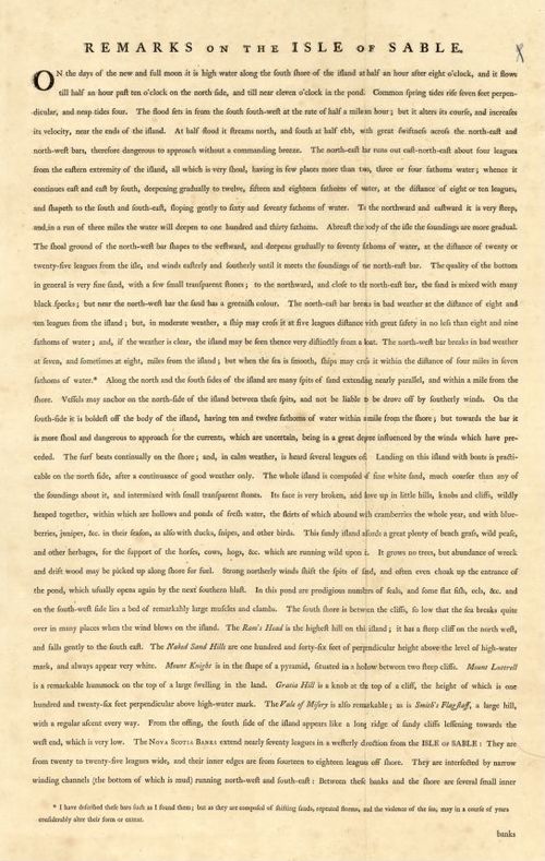 E89 - Remarks on the Isle of Sable