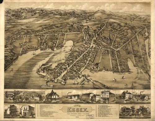 E92 - View of Essex Centerbrook and Ivoryton Connecticut  - 1881