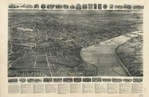 E92 - Aero view of Middletown Connecticut - 1915