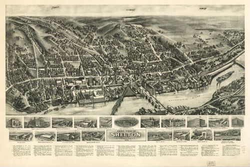 E92 - Aero view of Shelton Connecticut - 1919