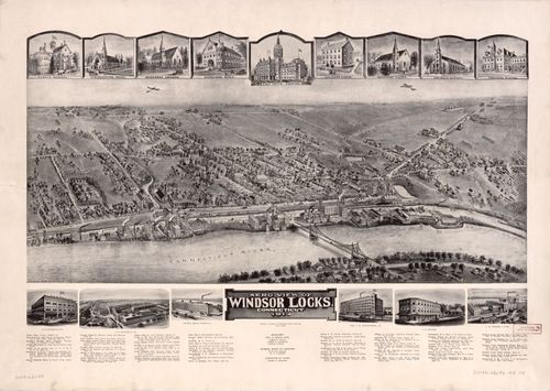 E92 - Aero view of Windsor Locks Connecticut - 1913