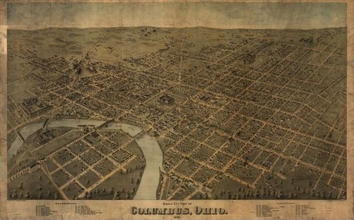 E93 - Birds eye view of Columbus Ohio
