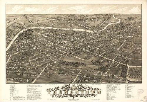 E93 - Panoramic view of the city of Youngstown county seat of Mahoning Co Ohio