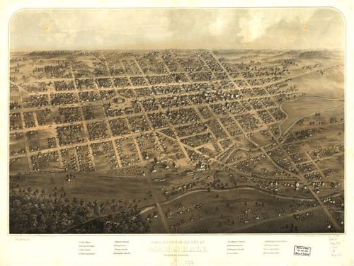E94 - Birds eye view of the city of Marshall Calhoun CoMichigan