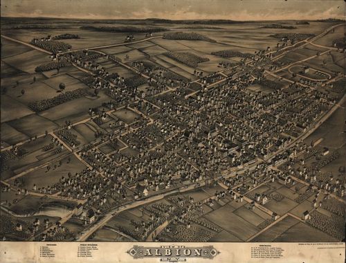 E95 - View of Albion New York - 1880