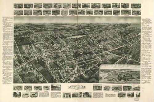 E95 - Aero-view of Amityville Suffolk County Long Island New York - 1925