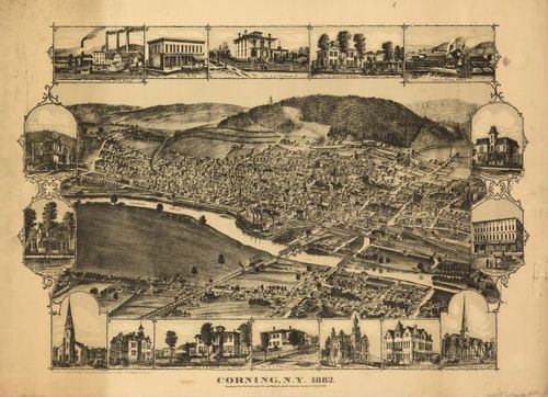 E95 - Corning NewYork 1882  junction of the New York Lake Erie and Western and the Syracuse Geneva and Corning RR