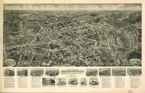 E95 - Aero-view of Farmingdale Nassau County Long Island New York - 1925