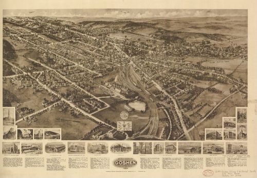 E95 - Aero view of Goshen New York - 1922