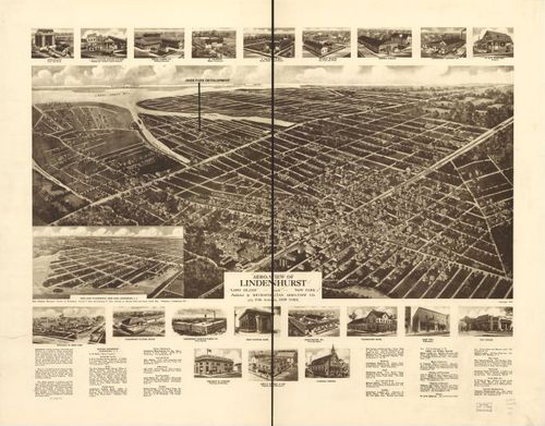 E95 - Aero-view of Lindenhurst Long Island New York - 1926