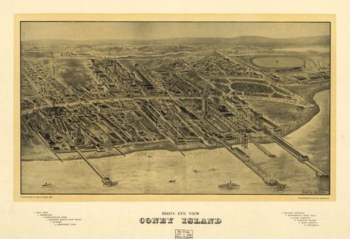 E95 - Birds eye view Coney Island - 1906