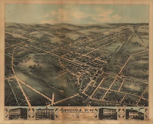 E95 - View of Oneida New York - 1874