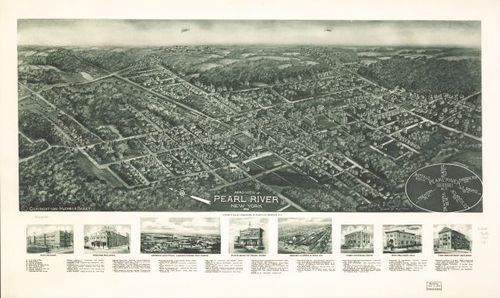 E95 - Aero-view of Pearl River New York - 1924