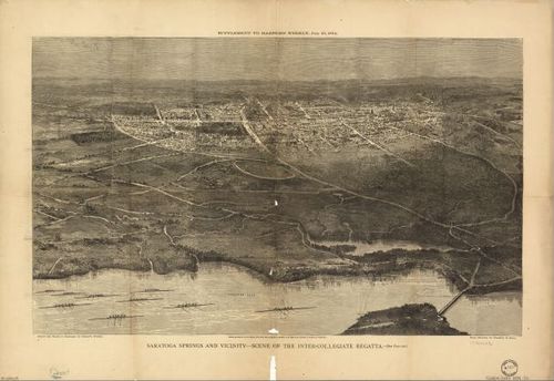 E95 - Saratoga Springs and vicinity scene of the inter-collegiate regatta - 1874