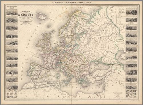 E98 - Pl. 2. Nouvelle carte illustree de l'Europe