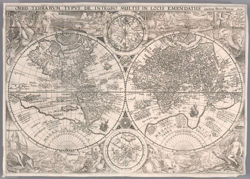 E99 - Orbis Terrarum Typus de Integro Multis in Locis Emendatus. Carte generale de tout l'Unevers.