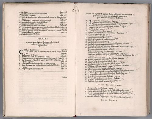 E99 - Index: Indice des Chapters (continued). Indice des Figures & Cartes Geographiques.