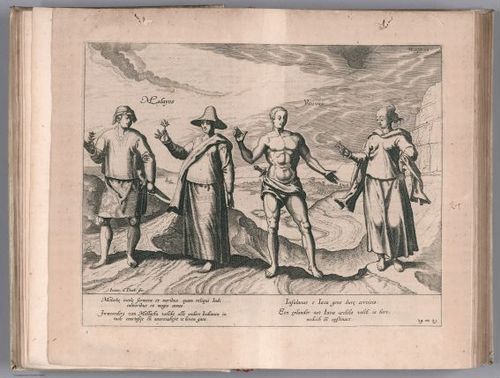 E99 - View: Habitans de Malacca & Java, appellez Malays & Javanois.